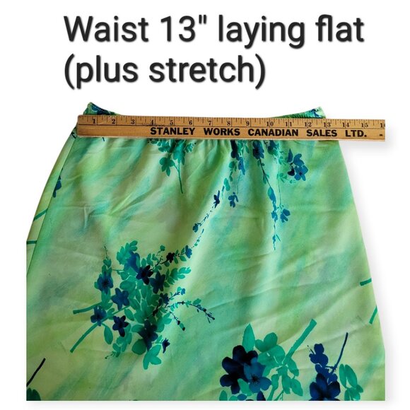 Dynamite Green Blue Vintage Y2K Skirt Size S 100% Polyester Made in Canada - Picture 4 of 8